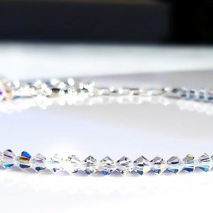 Preciosa Crystal Choker Necklace/ Sparkling Crystal Clear Necklace for Women